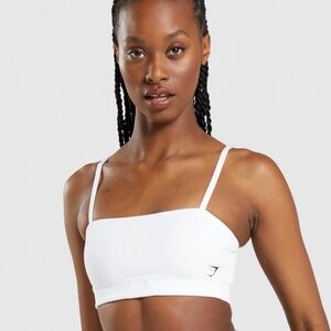 Gymshark white sports bra bandeau